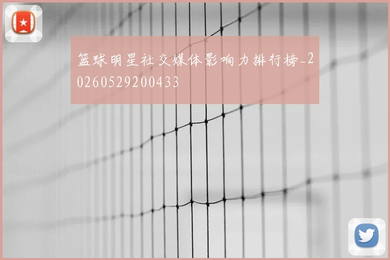 篮球明星社交媒体影响力排行榜_20260529200433